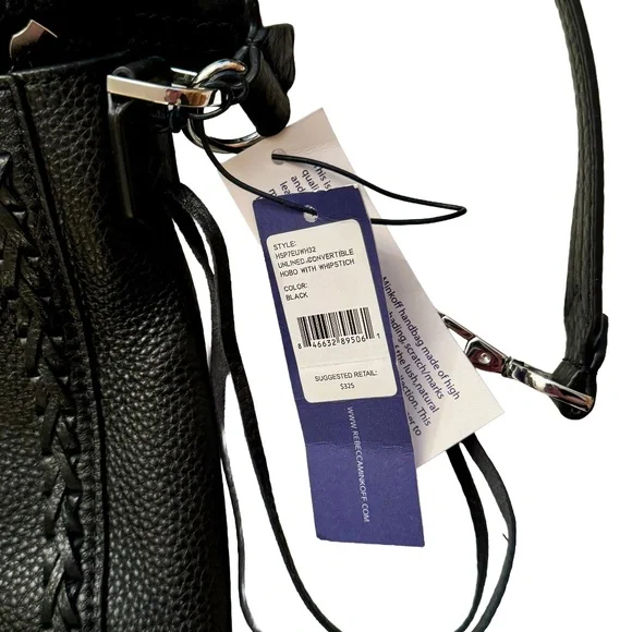 Rebecca Minkoff Black Leather Hobo with Whipstitch - Picture 11 of 11